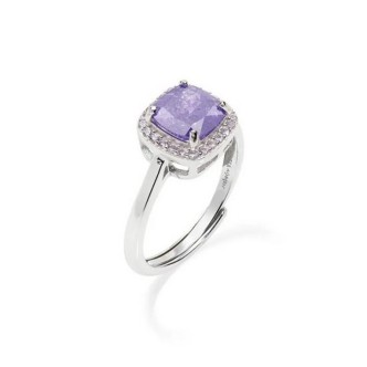 1 - Anello pietra viola donna Amen RCRQBVILAZ3 argento