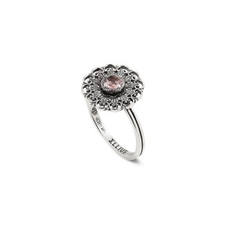 1 - Ellius R1099/12/RV/PR silver floral ring for women