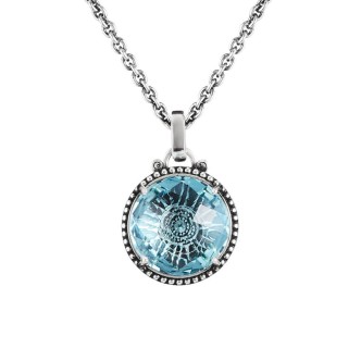 1 - Collana ciondolo azzurro donna Ellius Agnese R1141/45/RV/PC argento