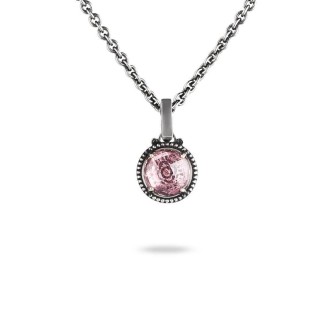 1 - Collana ciondolo rosa donna Ellius Agnese R1142/45/RV/PV argento