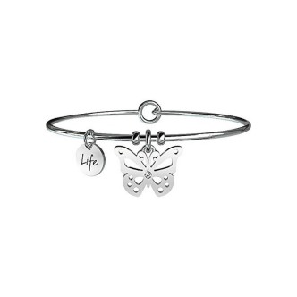 1 - Bracelet Kidult 231591 316L steel pendant with butterfly and crystals collection Animal Planet.