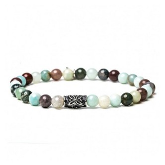 1 - Gerba man bracelet AMAZONITE 240 silver.