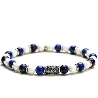 1 - Stone Marechiaro men's bracelet sodalite Gerba 249 silver