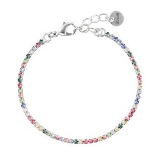 1 - Bracciale con zirconi multicolor donna Stroili 1685828 acciaio