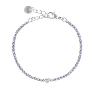 1 - Stroili 1685832 steel purple heart bracelet for women