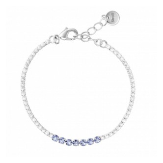 1 - Women's bracelet with white and blue zircons Stroili 1685834 steel