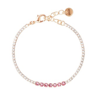 1 - Women's bracelet with white and pink zircons Stroili 1685835 steel