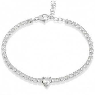 1 - Bracelet with crystal Stroili Tennis 1685843 steel