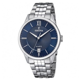 1 - Festina Classic blue time only men's watch F20425/2 steel