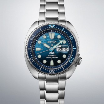 1 - Orologio uomo Seiko Prospex King Turtle blu SRPK01K1 acciaio fondo oceano