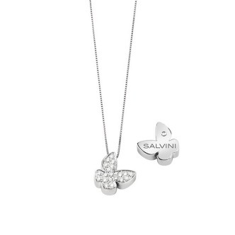 1 - Salvini white gold and diamonds butterfly necklace for women 20067608