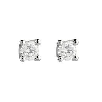 1 - Women's light point earrings White Gold and diamonds Salvini Virginia 20069099