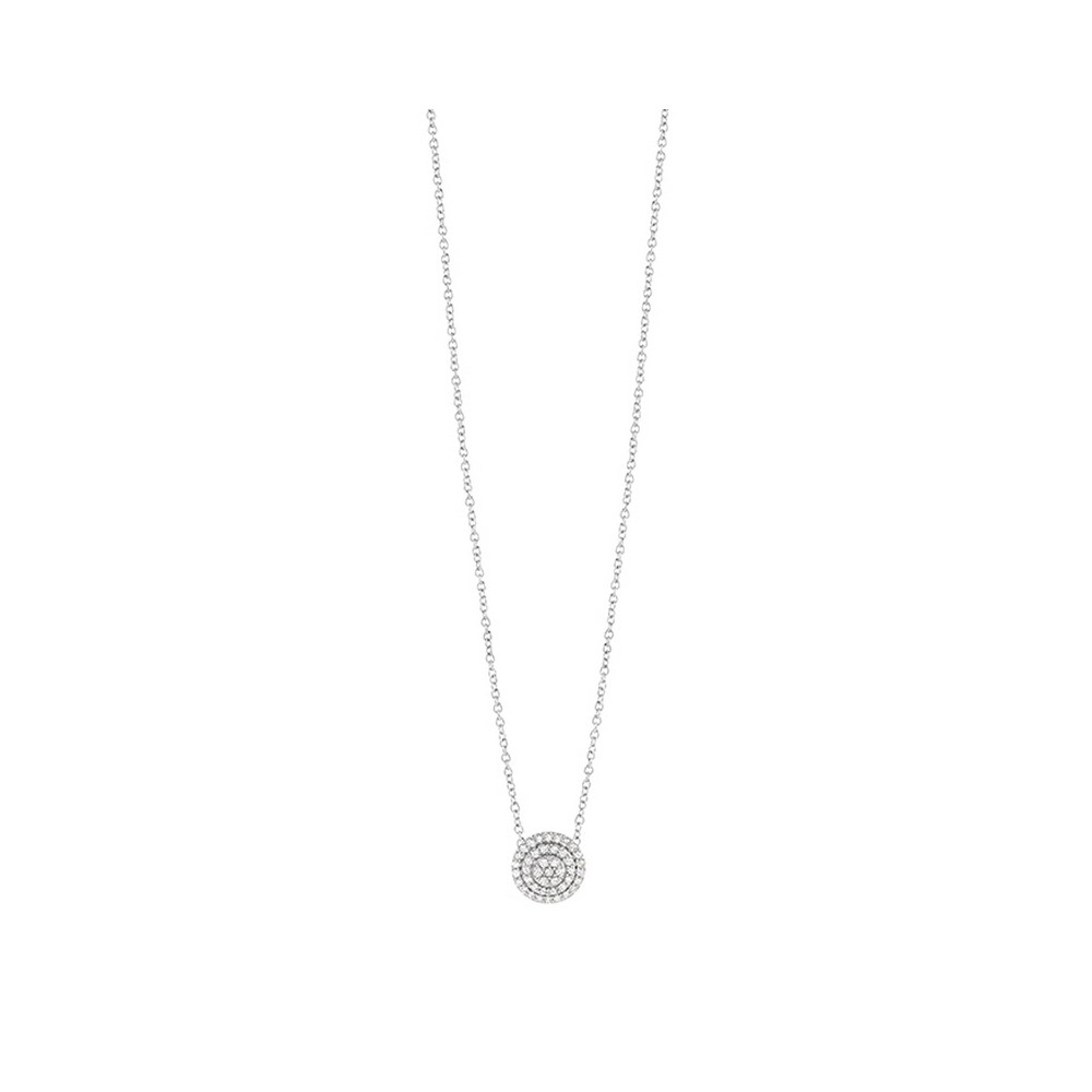 1 - White Gold woman necklace with diamonds Salvini Bagliori 20089351