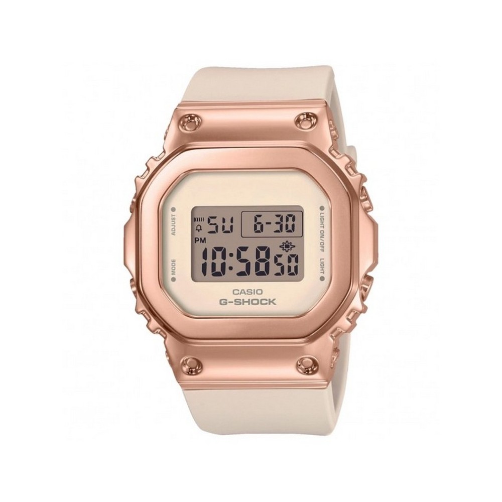 1 - Casio women's rose digital watch GM-S5600PG-4ER resin case and bracelet