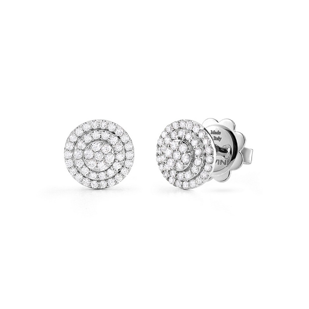 1 - White Gold women's earrings with diamonds Salvini Bagliori lobe 20089357