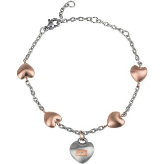 1 - Bracciale Breil TJ2727 ciondoli a cuore in acciaio collezione Kilos of Love