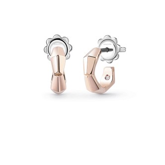 1 - Women's Rose Gold circle earrings with diamonds Salvini Eva 20101387