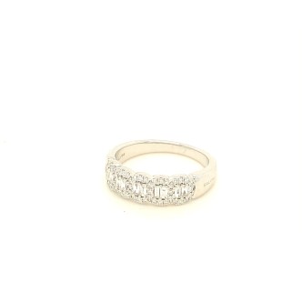 1 - Women's ring in yellow gold with diamonds Salvini Magia 20101047 size. 13