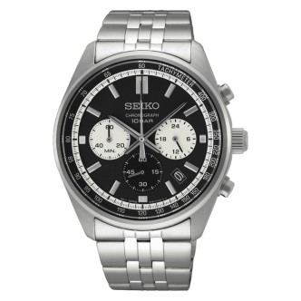 1 - Seiko Sport chronograph man watch SSB429P1 steel black background