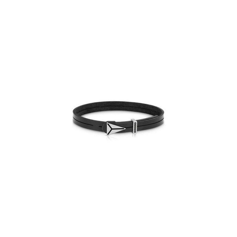 1 - Men's bracelet Nomination METROPOLITAN black leather with spear 026701/009