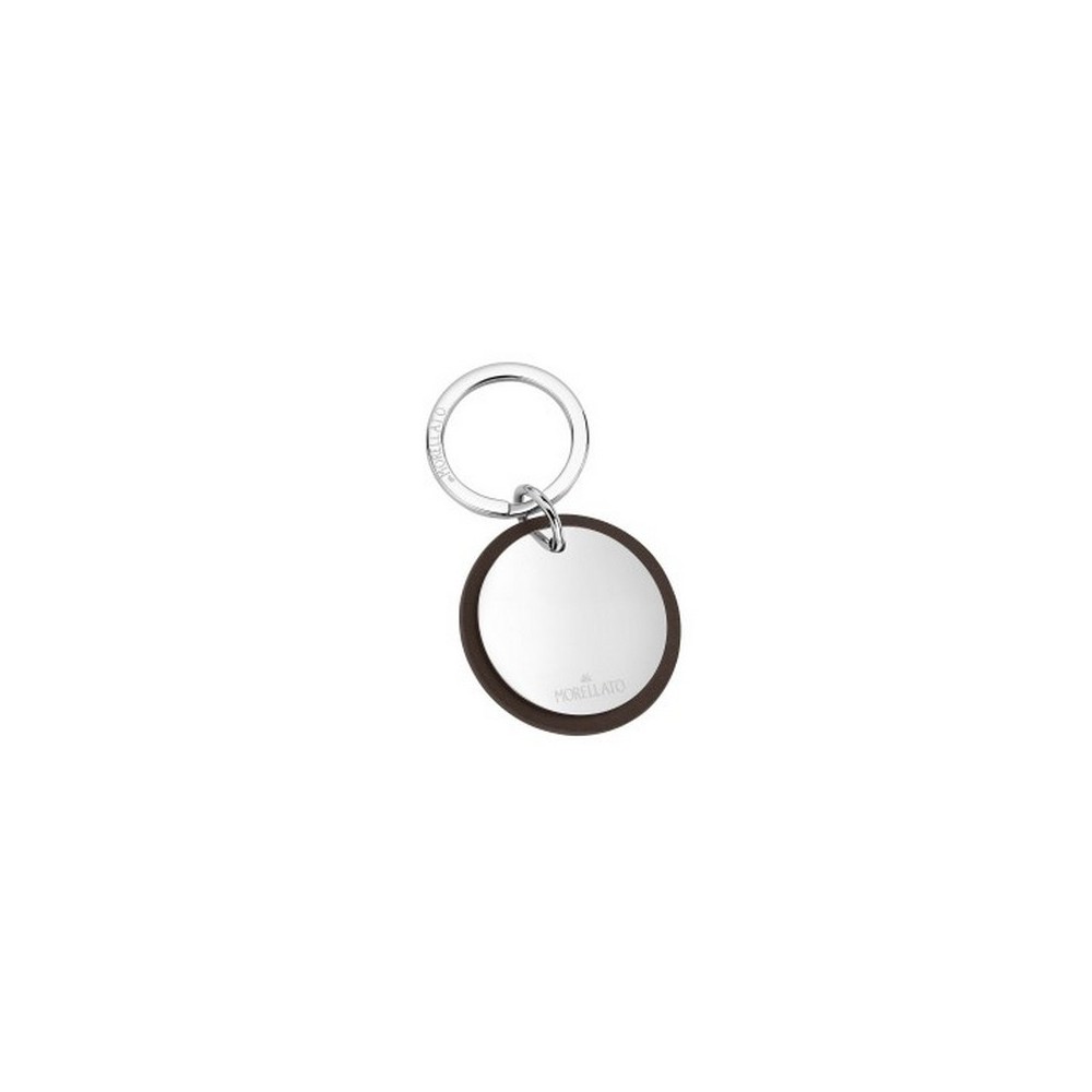 1 - Morellato Prestige SU0721 steel round plate men's key ring