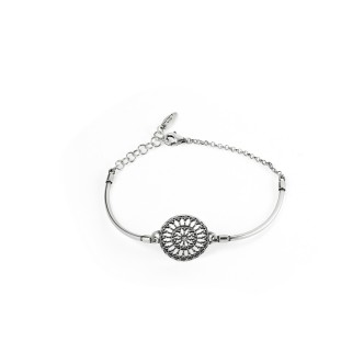 1 - Semi-rigid bracelet in 925 silver rosone by Collemaggio Gioielli Luca Silvestri