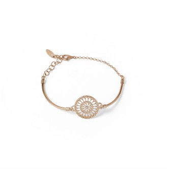 1 - Semi-rigid women's bracelet in 925 silver rosone by Collemaggio rosé Luca Silvestri Jewelry