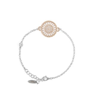 1 - Bracciale donna Argento 925 rosone di Collemaggio L'Aquila con zirconi cod. ADS12-R