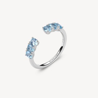 1 - Anello donna Argento Brosway Fancy FCL13B con zirconi azzurri