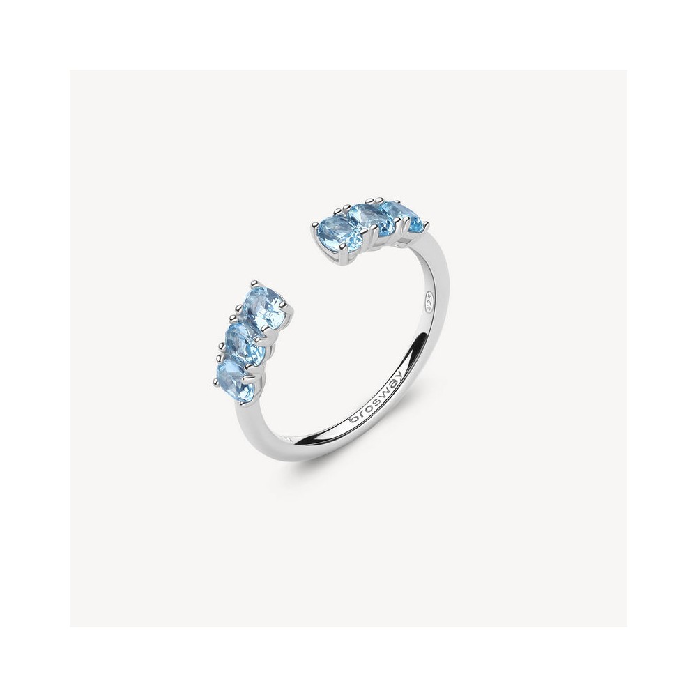 1 - Anello donna Argento Brosway Fancy FCL13B con zirconi azzurri