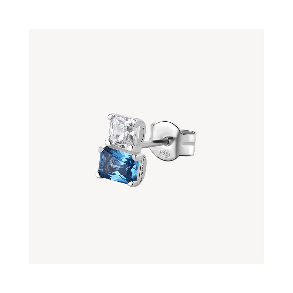 1 - Brosway Fancy FFB06 silver 925 light point woman earring with blue and white zircon