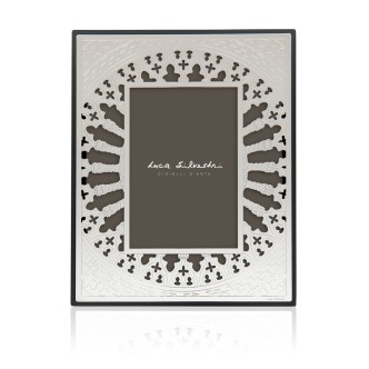 1 - Rose Window Photo Frame Basilica of Collemaggio L'Aquila 925 Silver Art Jewels Luca Silvestri cod. LS0111/10 cm 10 x 15