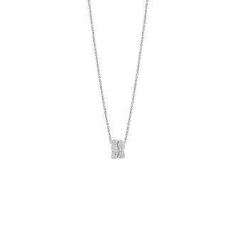 1 - Salvini Eva 18K White Gold women's necklace with diamonds 20101385 circle pendant