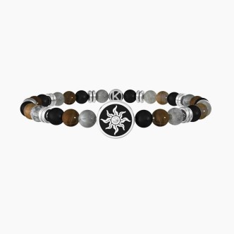 1 - Kidult sun men's bracelet 316L steel and stones 732257 Symbols