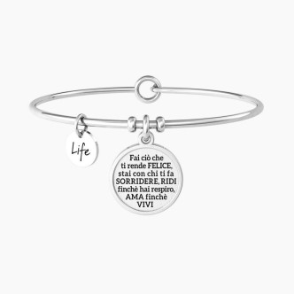 1 - Bracciale donna Kidult Figlia Felicità 732230 acciaio 316L Family