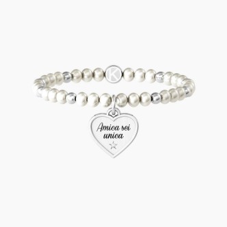 1 - Bracciale donna Kidult Amica sei unica 732231 acciaio 316L Love