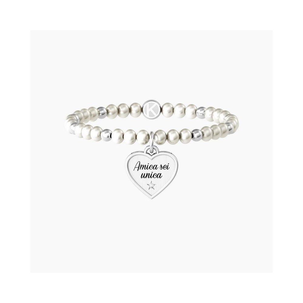 1 - Bracciale donna Kidult Amica sei unica 732231 acciaio 316L Love