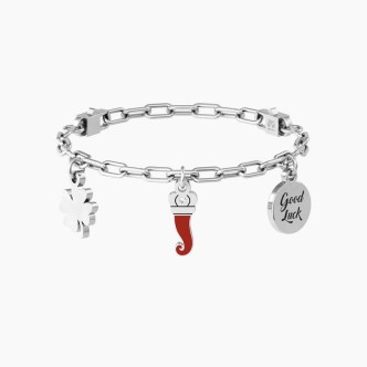 1 - Kidult women's bracelet with protection horn 732235 316L steel Symbols