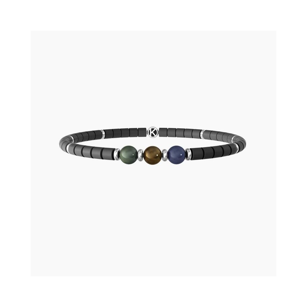 1 - Bracciale uomo Kidult Tre Desideri con ematite e perle 732244 acciaio 316L Symbols