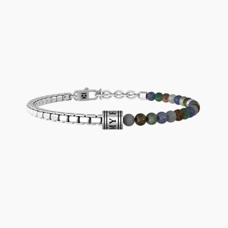 1 - My Family Kidult men's bracelet with multicolor stones 732248 316L Family steel.