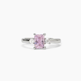 1 - Women's ring in 925 silver Mabina with pink and white zircons 523362