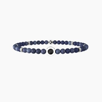 1 - Kidult Unicità men's bracelet with blue dumortierite 732254 steel 316L Energy Stone.