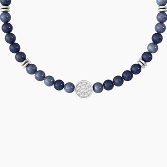 1 - Kidult Unicità men's bracelet with blue dumortierite 732254 steel 316L Energy Stone.