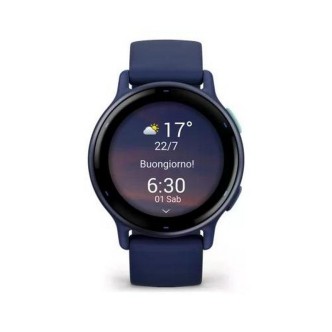 1 - Garmin men's watch Vivoactive 5 Navy blue 010-02862-12 silicone strap