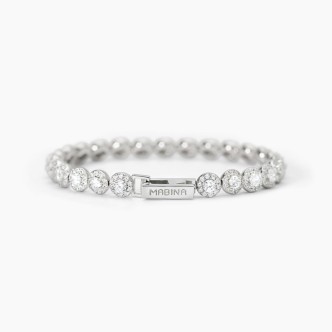 1 - Bracciale donna Mabina tennis Argento 925 con zirconi bianchi 533823-18