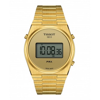 1 - Orologio Tissot PRX digitale dorato 40 mm T137.463.33.020.00 cassa acciaio 316L