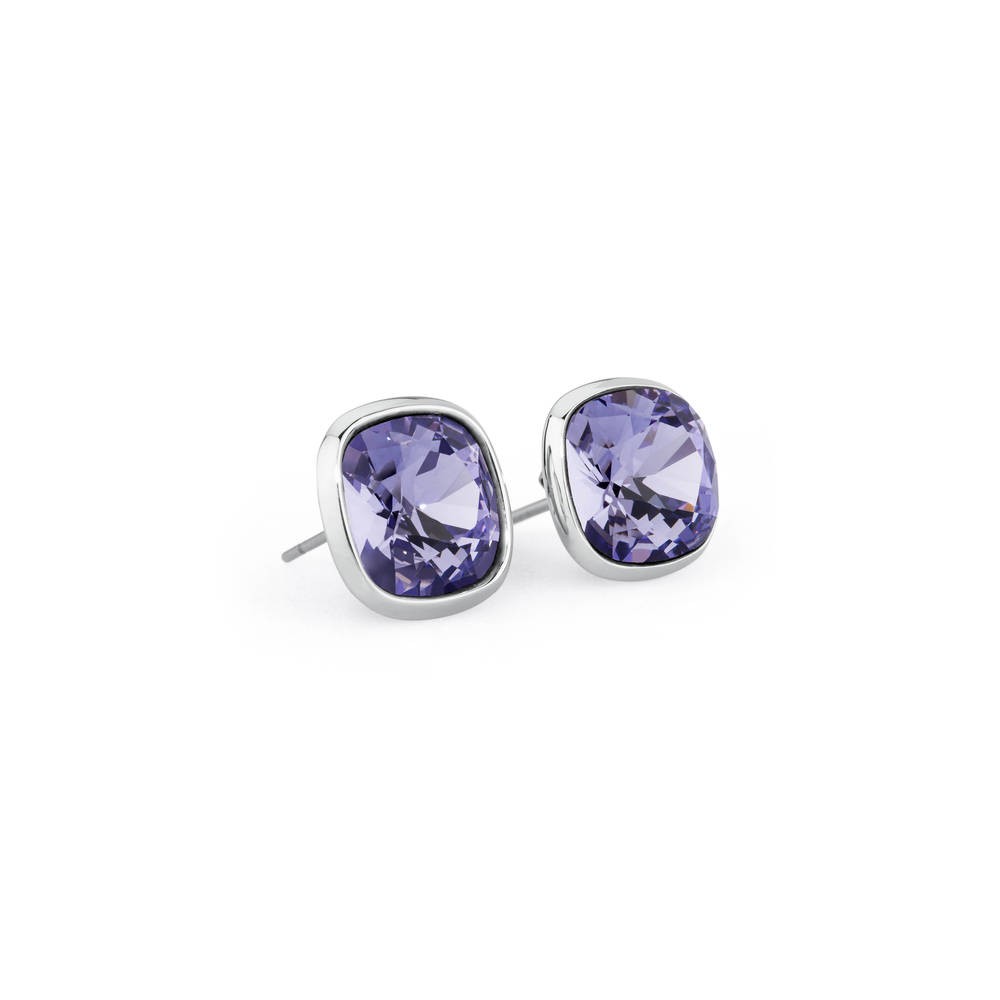 1 - Brosway BRT21 steel earrings with Swarovski crystals tanzanite B-TRING collection