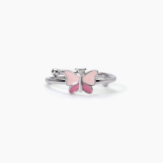 1 - Mabina 925 silver butterfly ring for girls 523354.