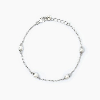 1 - Mabina 925 silver girl's bracelet with beads 533773.