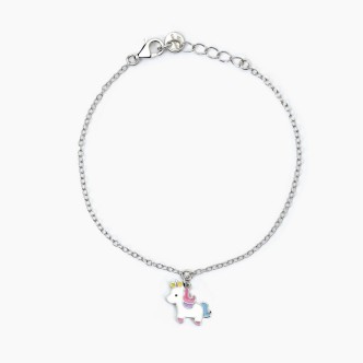 1 - Mabina 925 silver girl bracelet with unicorn 533774.